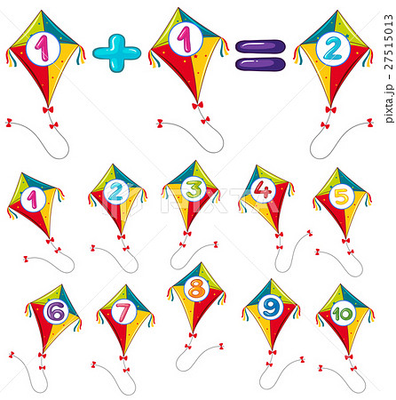 Colorful kites and numbers 27515013