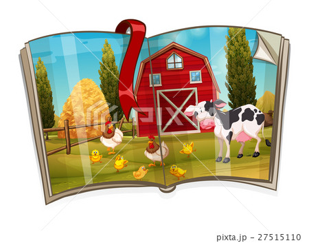 Book with animals in the farm scene 27515110