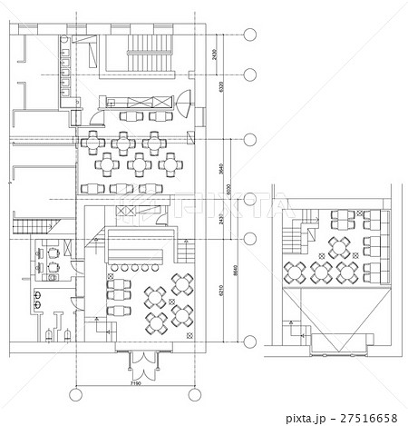 Standard cafe furniture symbols on floor plans Standard cafe furniture symbols on floor plans 27516658