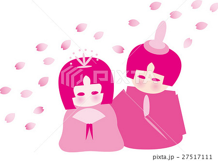 おひなさま　ピンク　花びら 27517111