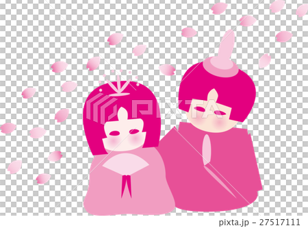 おひなさま　ピンク　花びら 27517111