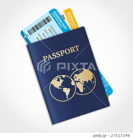 Vector passport with tickets. Flat Design 27517249