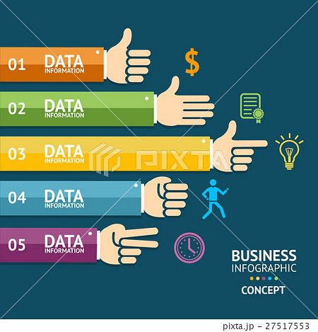 Vector business infographics with hands. Flat Vector business infographics with hands. Flat 27517553