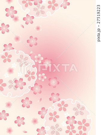背景素材 桜たて 背景ピンク2 のイラスト素材
