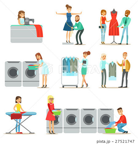 People At The Laundry, Dry Cleaning And Tailoring 27521747