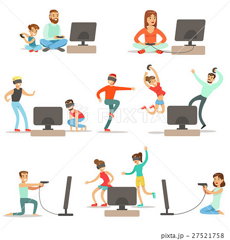 People Playing Video Games With High Tech 27521758