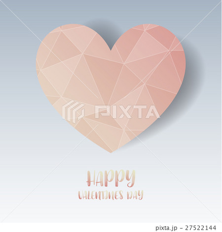 Heart Paper Sticker With Shadow Valentine's day. Heart Paper Sticker With Shadow Valentine's day. 27522144