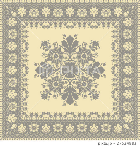 Vector abstract ethnic shawl floral pattern design Vector abstract ethnic shawl floral pattern design 27524983