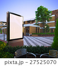 Mockup of advertising stand on a walking street. 27525070