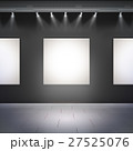 Empty white frames in museum hall. 27525076
