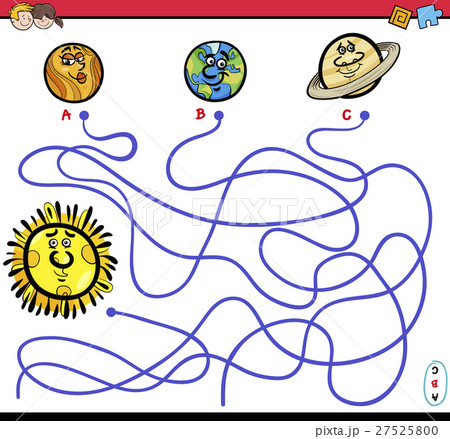 maze game with planet characters maze game with planet characters 27525800