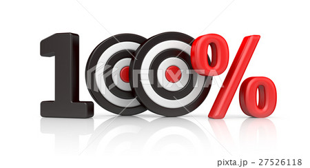 Targets form the number 100 percent 27526118