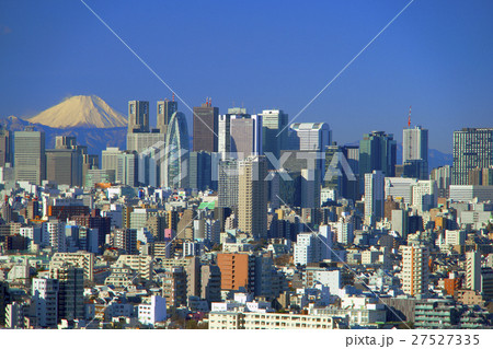 富士山と西新宿の超高層ビル群 富士山と西新宿の超高層ビル群 27527335
