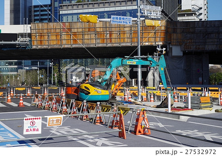 道路の工事現場の写真素材