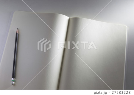 White notebook and pencil 27533228