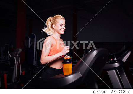 Young beautiful cute girl in fitness model in the Young beautiful cute girl in fitness model in the 27534017