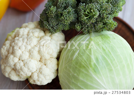 Assortment of fresh cabbages 27534803