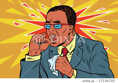 Sick man coughing 27536792