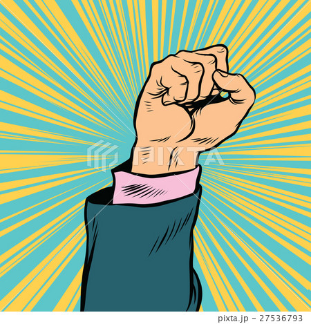 Pop art fist up, a symbol of protest 27536793