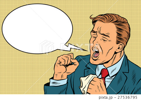 Sick man coughing 27536795