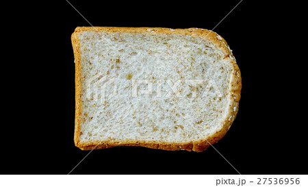 whole wheat bread on black background. 27536956