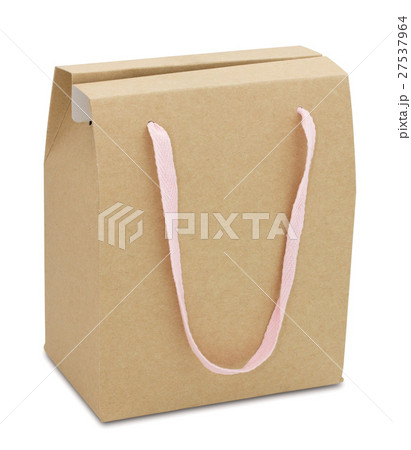 brown paper package bag isolated on white 27537964
