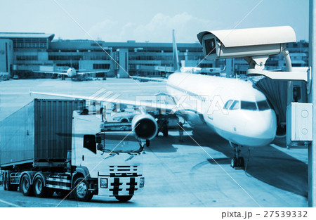 CCTV camera operating in airport CCTV camera operating in airport 27539332