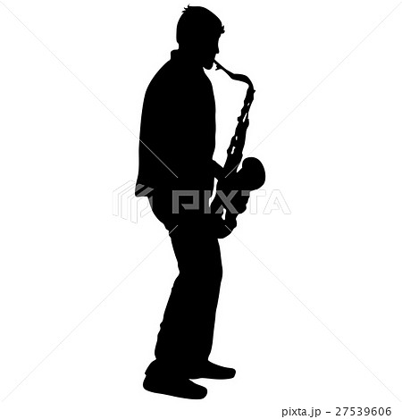 Silhouette Musician Saxophonist Player のイラスト素材