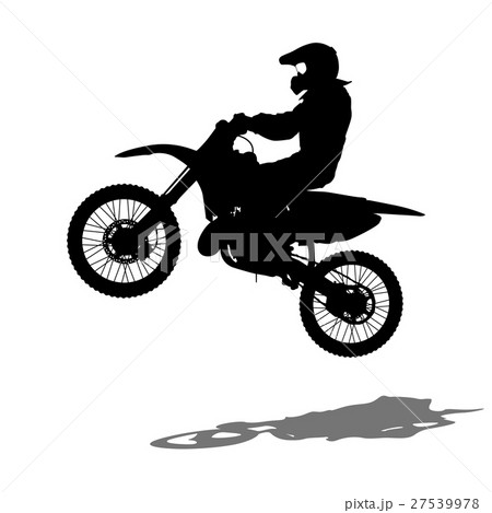 Silhouettes Rider participates motocross  27539978