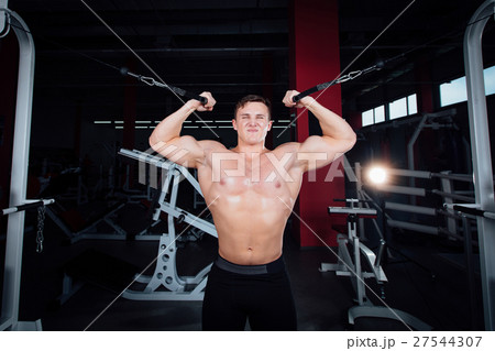 big strong bodybuider without shirts demonstrate big strong bodybuider without shirts demonstrate 27544307