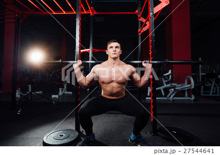 portrait of a handsome athlete at gym. man does portrait of a handsome athlete at gym. man does 27544641