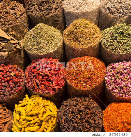 Spices and herbs being sold on Morocco traditional 27545486