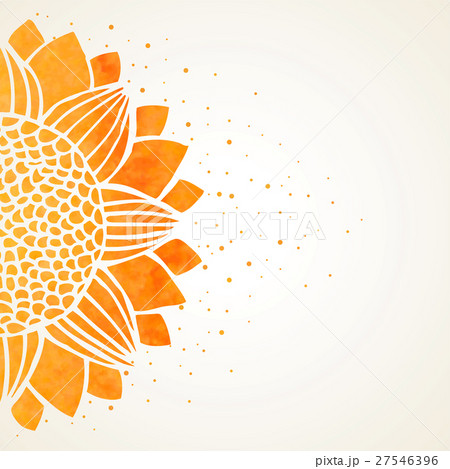 Vector illustration with watercolor sunflower 27546396