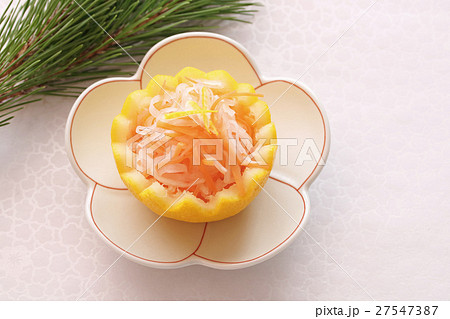 紅白なます柚子釜 27547387