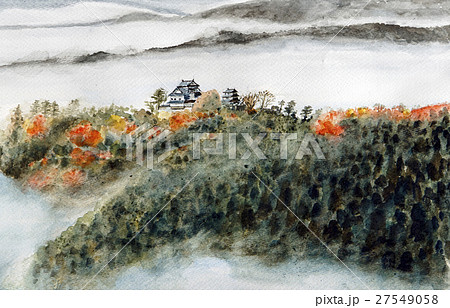 備中松山城のスケッチ 備中松山城のスケッチ 27549058
