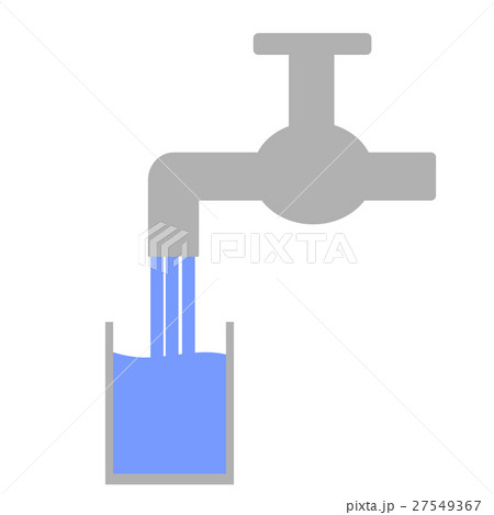 水道水とコップ　左向き 27549367