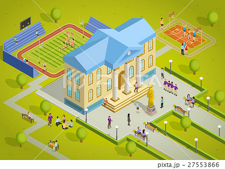 University Complex Building Isometric View Poster 27553866