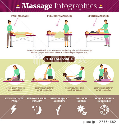Massage And Healthcare Infographics Illustration 27554682
