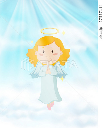 Angel Flying In The Heavenのイラスト素材