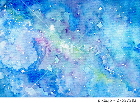 Night Sky Watercolor Painting Stock Illustration