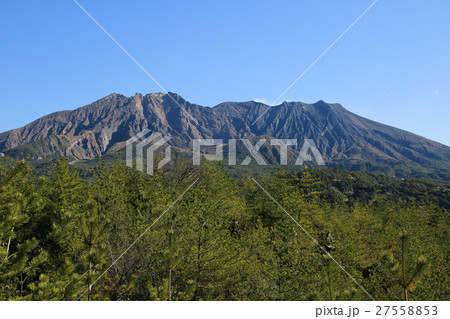 鹿児島県鹿児島市　烏島展望所から見た桜島 27558853
