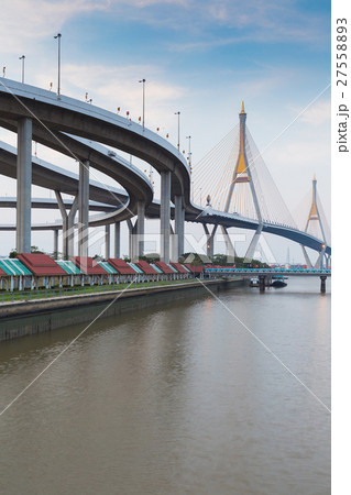 Rama9 Twin suspension bridge Rama9 Twin suspension bridge 27558893