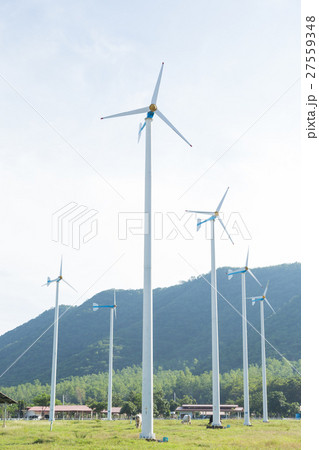 Wind turbines generate electricity 27559348