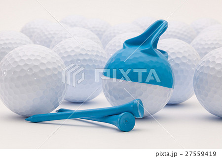 White golf balls with funny cap White golf balls with funny cap 27559419
