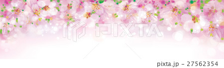 Vector floral pink bokeh banner. 27562354