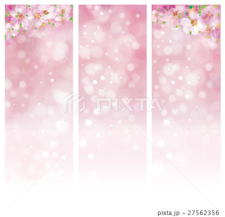 Vector floral, pink, bokeh banners. 27562356