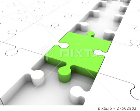 Puzzle pieces in green and white  Puzzle pieces in green and white  27562802