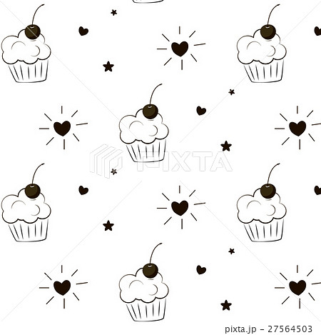 Cake vector pattern. Pie greeting print. Cupcake Cake vector pattern. Pie greeting print. Cupcake 27564503