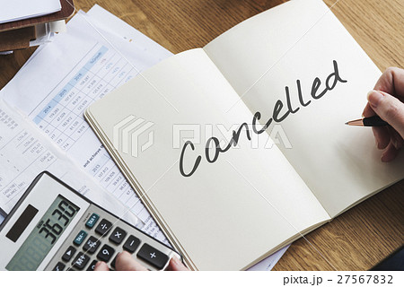 Cancelled Rejected Abort Declined Cancellation Denied Concept Cancelled Rejected Abort Declined Cancellation Denied Concept 27567832