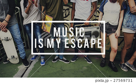 Entertainment Music Teenagers Lifestyle Concept Entertainment Music Teenagers Lifestyle Concept 27569731